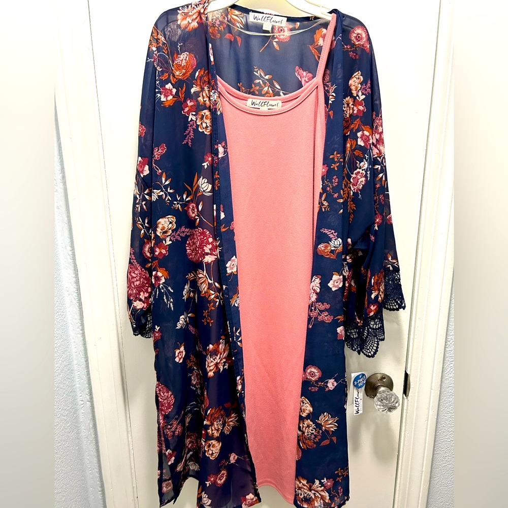 Rose dress with cover